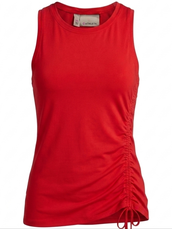 Athleta Tops - Athleta Transcend Ruched Tank Top XXS Red VitaFree Lycra Side Ruching Yoga